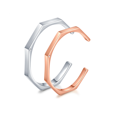 堅定的愛 925 純銀鑽石情侶手鐲套裝