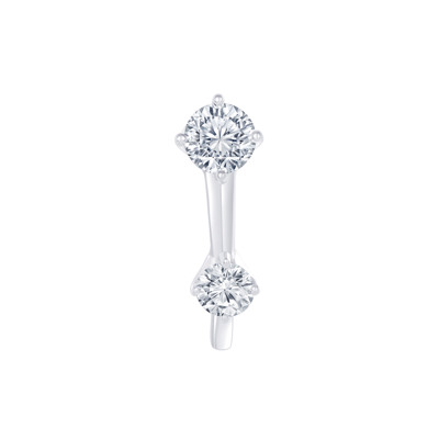  18K White Color Gold Natural Diamond Single Earring