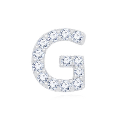 14K White Color Gold Natural Diamond Single Earring