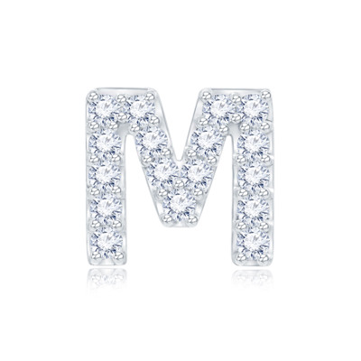 14K White Color Gold Natural Diamond Single Earring
