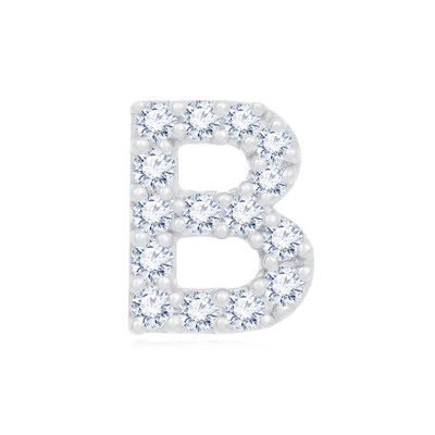 14K White Color Gold Natural Diamond Single Earring