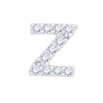 14K White Color Gold Natural Diamond Single Earring