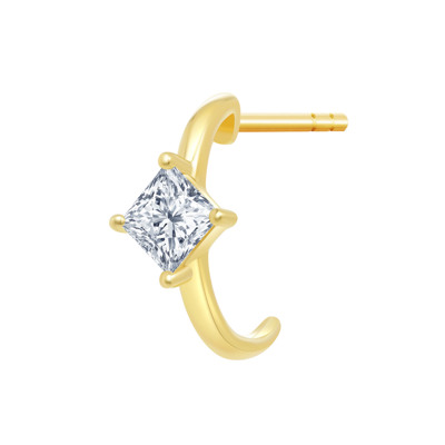  18K Yellow Color Gold Natural Diamond Single Earring