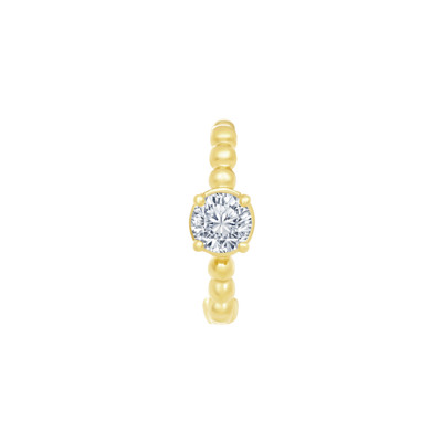  18K Yellow Color Gold Natural Diamond Single Earring