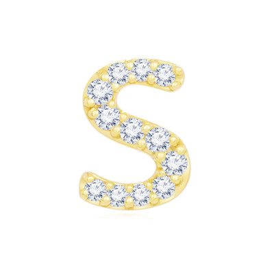 14K Yellow Color Gold Natural Diamond Single Earring