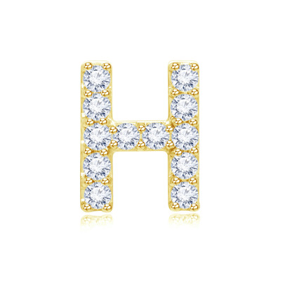 14K Yellow Color Gold Natural Diamond Single Earring