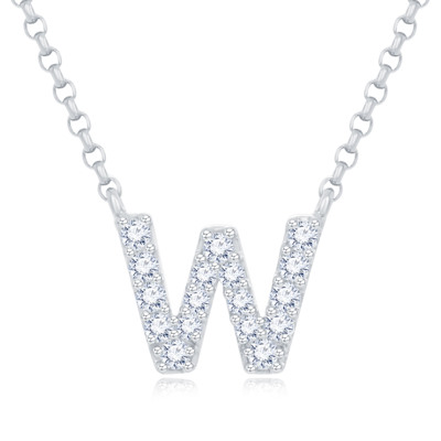 14K White Color Gold Natural Diamond Necklace
