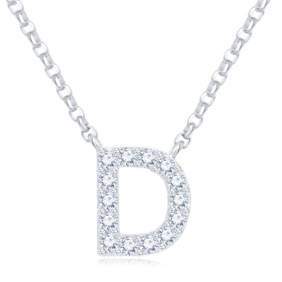 14K White Color Gold Natural Diamond Necklace