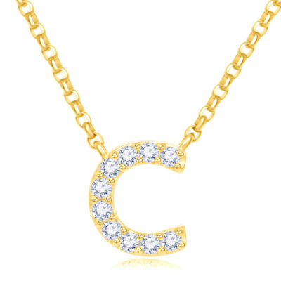 14K Yellow Color Gold Natural Diamond Necklace
