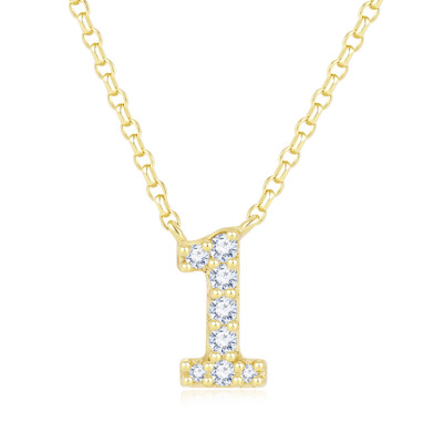 14K 黃色黃金天然鑽石鑲嵌頸鍊