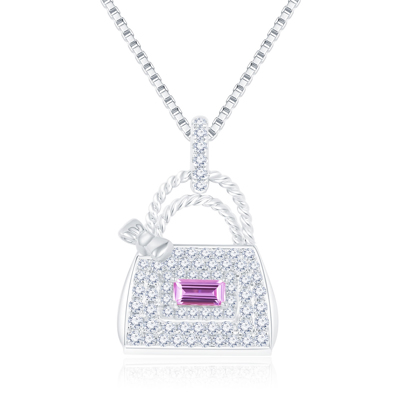 18K 白色黃金天然鑽石/寶石吊墜