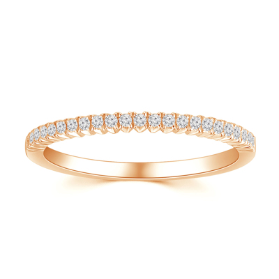MaBelle 18K 白色黃金 天然鑽石鑲嵌戒指