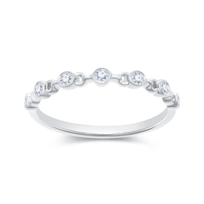 18K White Color Gold Natural Diamond Ring