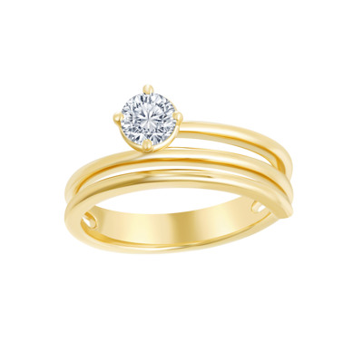 18K Yellow Color Gold Natural Diamond Ring